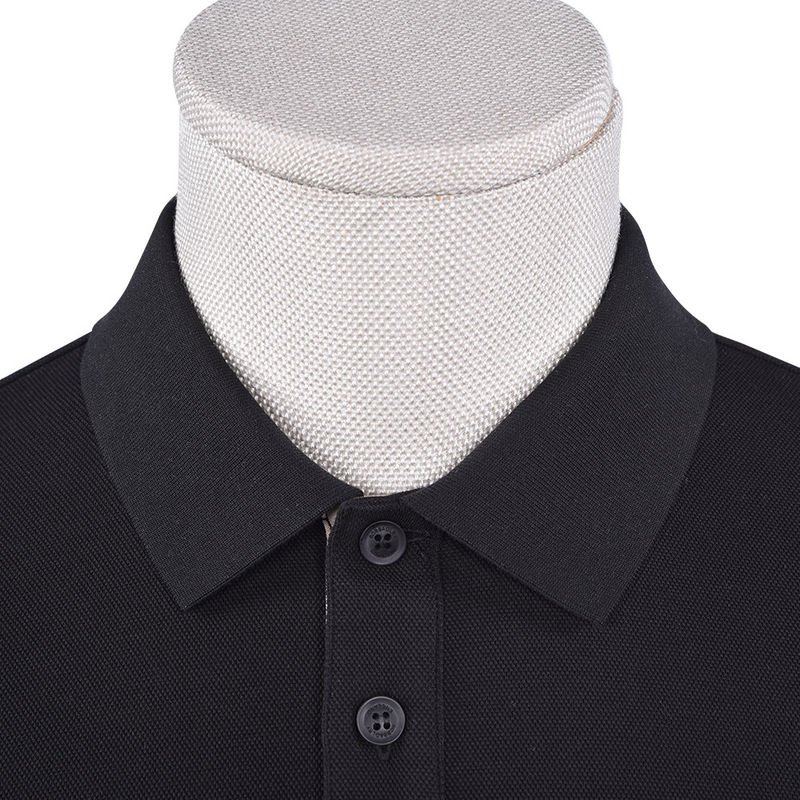 شعار نمط قميص البولو المخصصة الرجال الأكثر شعبية الأكمام الطويلة القطن الضلع الكالر القميص