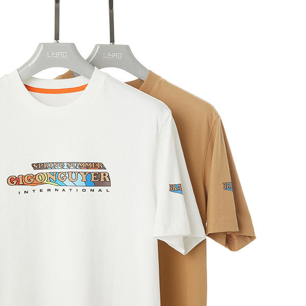 ملابس مكتبية يومية عادية 2024 تصميم مخصص عقد مستدير قميص القطن الأبيض للرجال