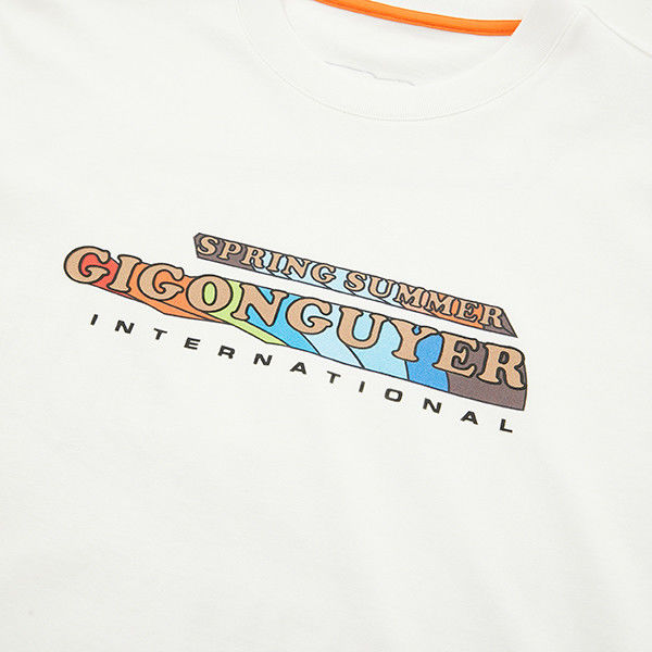 تصميم مخصص لون مستدير الرقبة بيضاء قميص القطن للرجل الرجال أودم أوفم البوف طباعة DTG