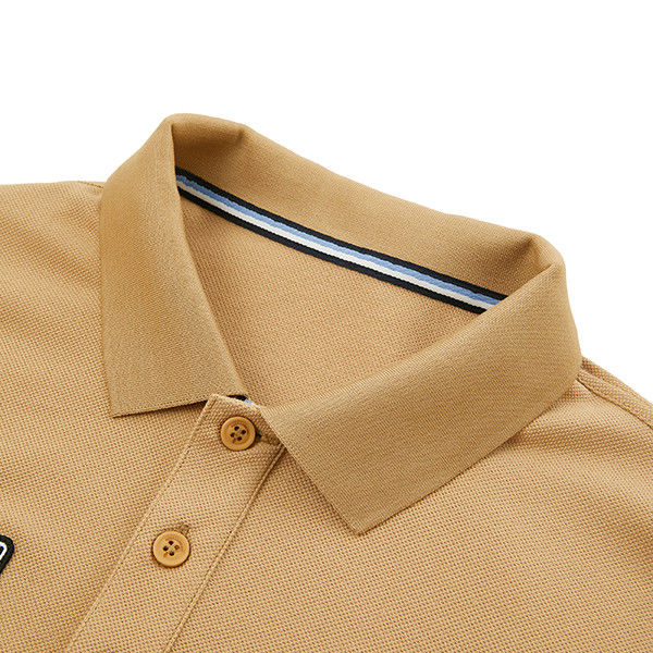 قميص بولو للرجال ذو أكمام قصيرة 95% بوليستر 5% سباندكس