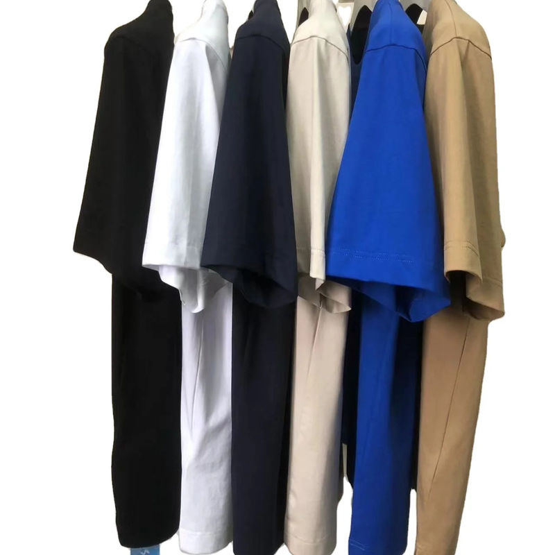 قميص مناهض للجلد بسيط كبير الحجم مستدير الرقبة 100٪ القطن القياسية تناسب مخصص شعار 64168Y7068