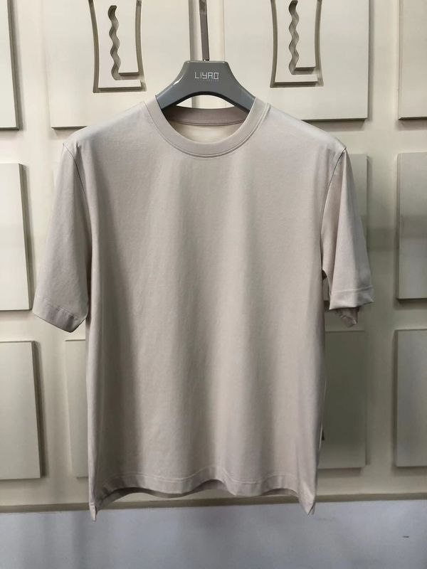 قميص مناهض للجلد بسيط كبير الحجم مستدير الرقبة 100٪ القطن القياسية تناسب مخصص شعار 64168Y7068