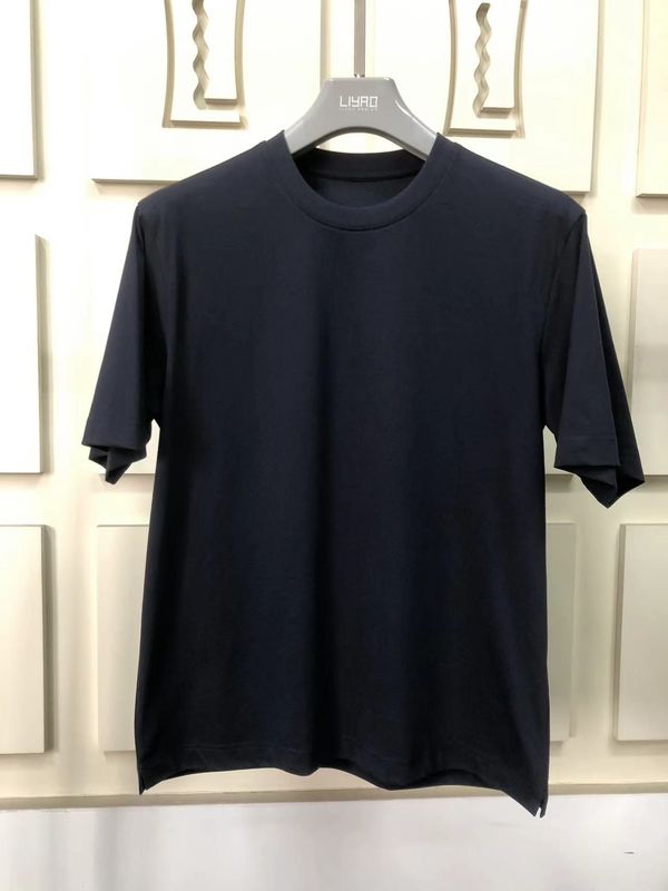 قميص مناهض للجلد بسيط كبير الحجم مستدير الرقبة 100٪ القطن القياسية تناسب مخصص شعار 64168Y7068