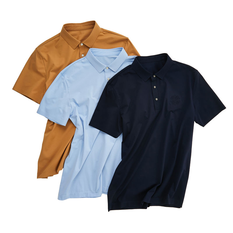 قميص بولو بالطباعة الخضراء مع ألوان مخصصة ووزن النسيج 170-210جرام