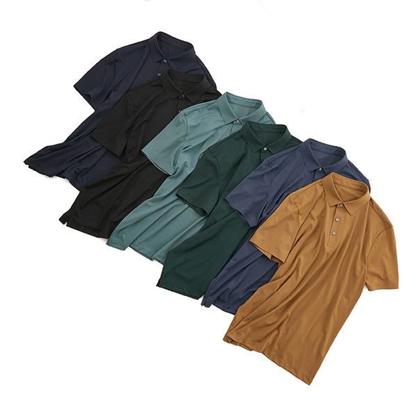 قميص بولو للرجال مع الجفاف السريع ضد التشنج شعار مخصص قطن نسيج بلا خيط التصميم