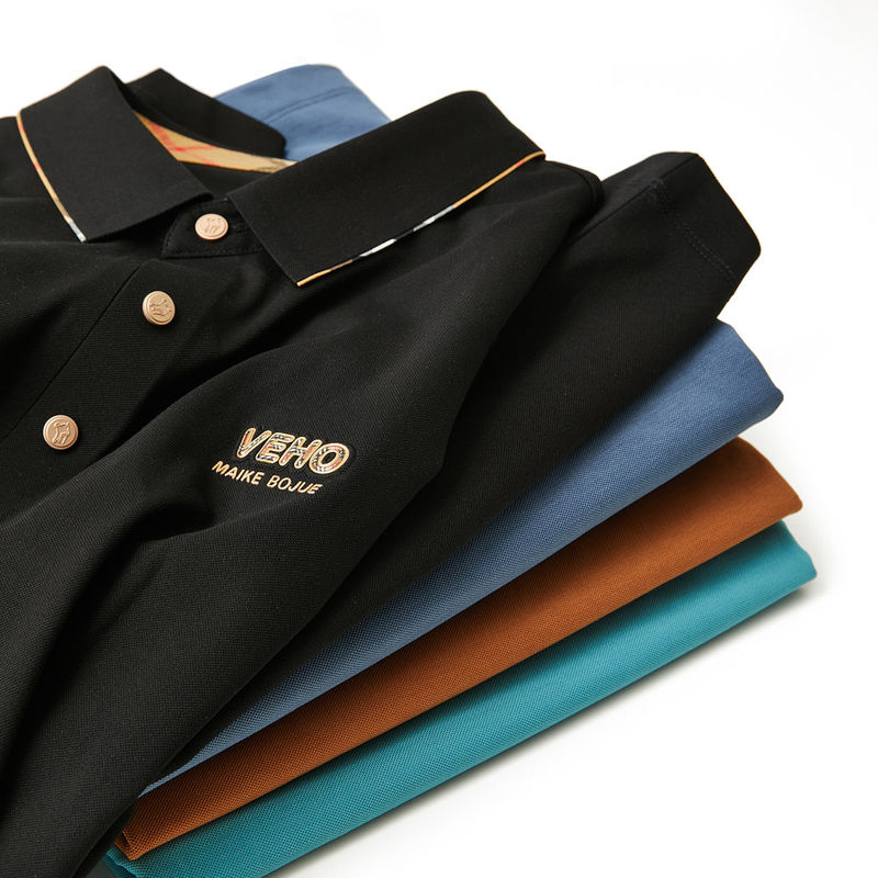 قميص للرجال الصيف والخريف بدون خياطة الحياة اليومية القصيرة الأكمام الرياضية ارتداء 170-210جرام