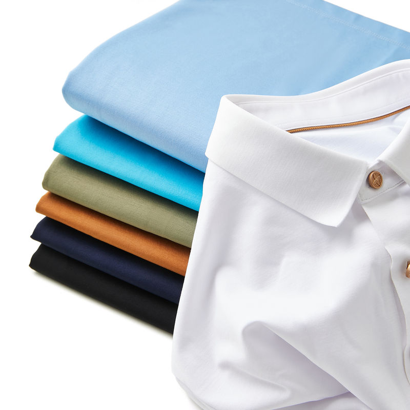 قميص غولف شخصي للرجال 170-210جرام شعار مخصص 95%قطن 5%سباندكس