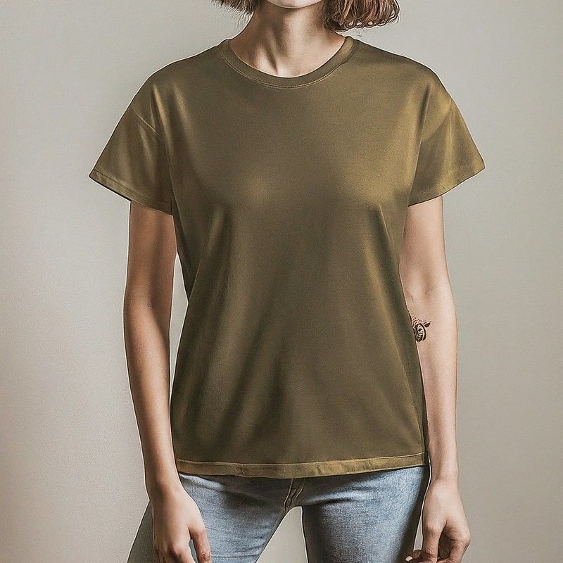 قميص نسائي بسيط ضخم الصفحة الصديقة للجلد 200gsm S-6XL مع طوق O-Neck