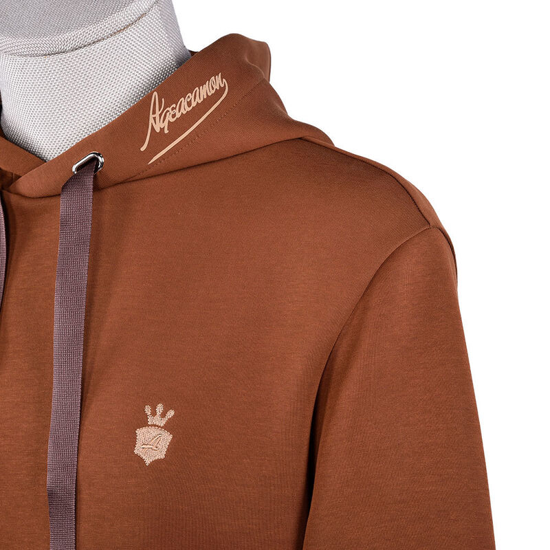 هوديز رجالي عالي الجودة قطن عضوي سويت شيرت بني 400 جرام منسوج هوديز فينتاج