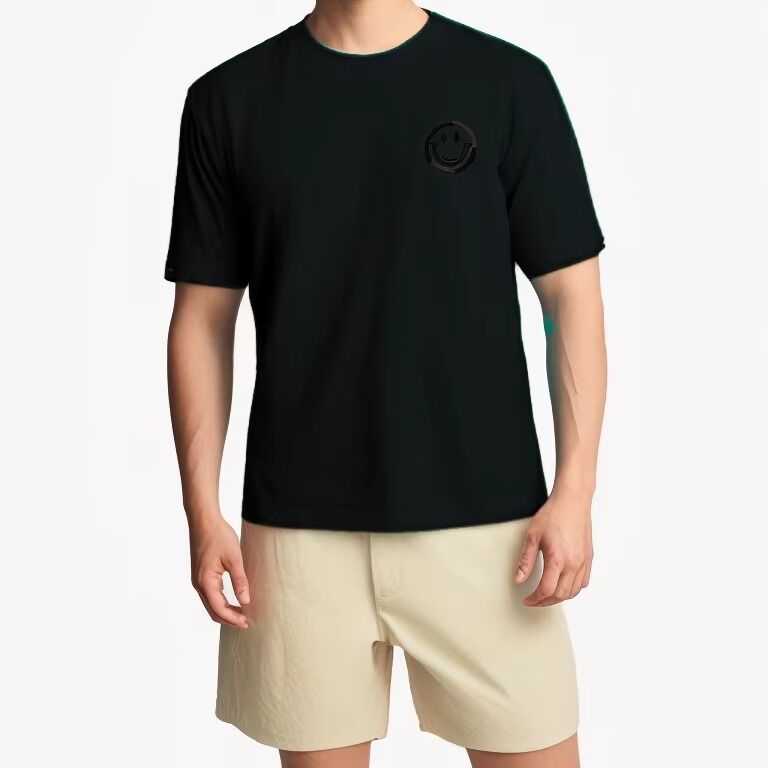 الطباعة بالجملة حسب الطلب القميص الفارغ الرخيص القميص المطبوع القميص البسيط القطني الجمل القميص الأسود البسيط