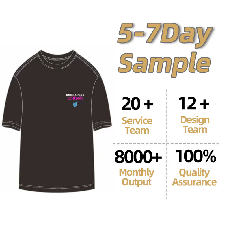 سعر تنافسي شعار مخصص ثقيل الوزن كبير الحجم 100% قطن أسود برقبة دائرية تي شيرت للرجال