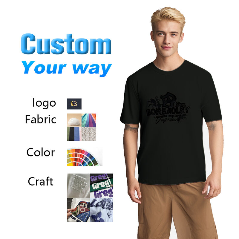 تيشيرتات رجالية قطن 100% مطبوعة صيفية مقاسات كبيرة كلاسيكية