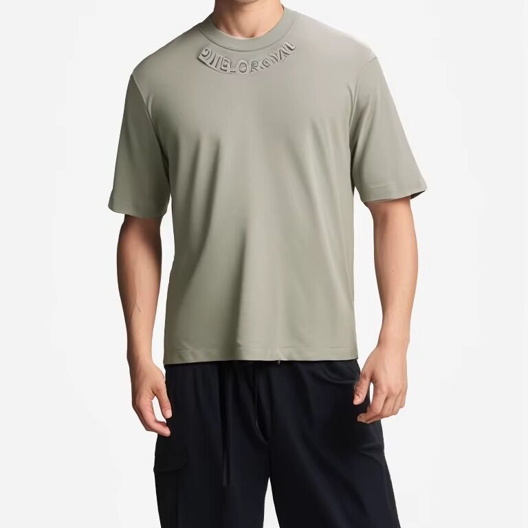 تيشيرت رجالي كبير الحجم من قماش البوليستر الشبكي القابل للطباعة بتصميم عصري وشعار مخصص