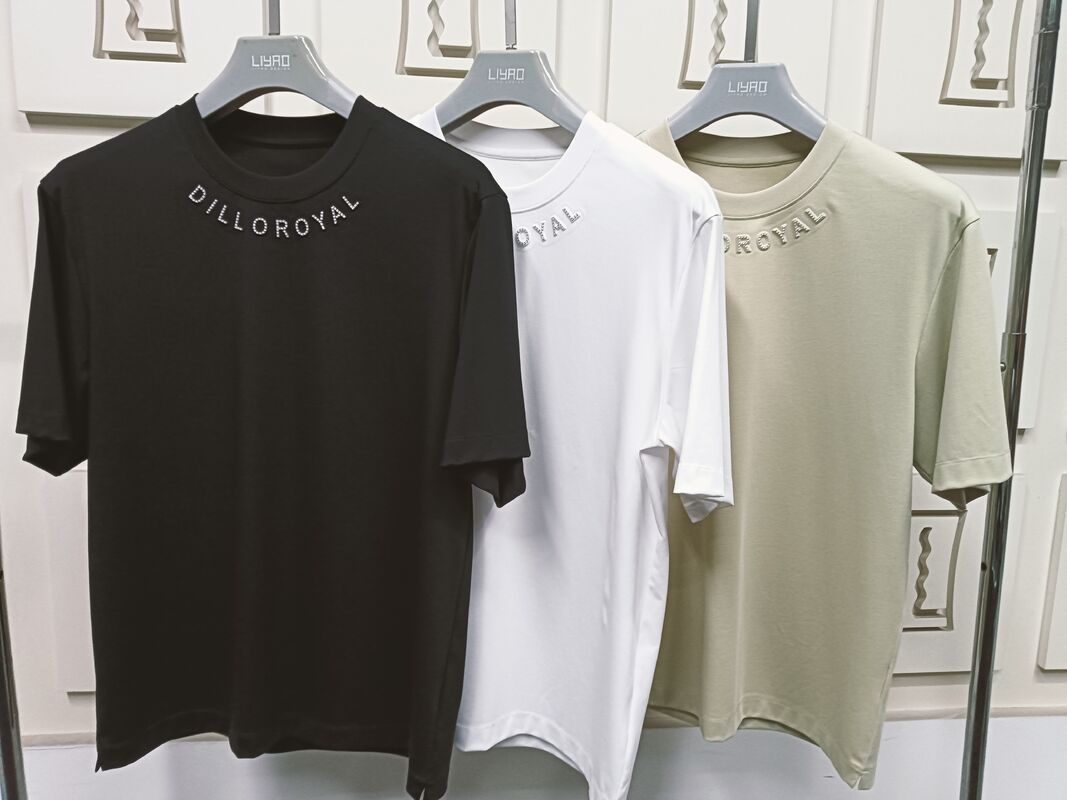 تيشيرت رجالي كبير الحجم من قماش البوليستر الشبكي القابل للطباعة بتصميم عصري وشعار مخصص