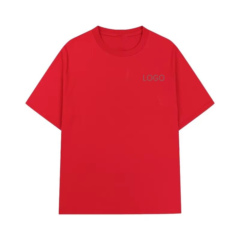 صيفية مستديرة الرقبة العادية الموضة قصيرة الأكمام قطن قميص ملابس رياضية فضفاضة أعلى في المخزون