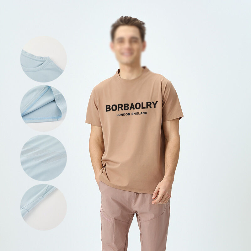 تي شيرت رجالي عالي الجودة بستايل هاي ستريت واسع وقصة قصيرة مطاطية برسومات، أساسيات الصيف