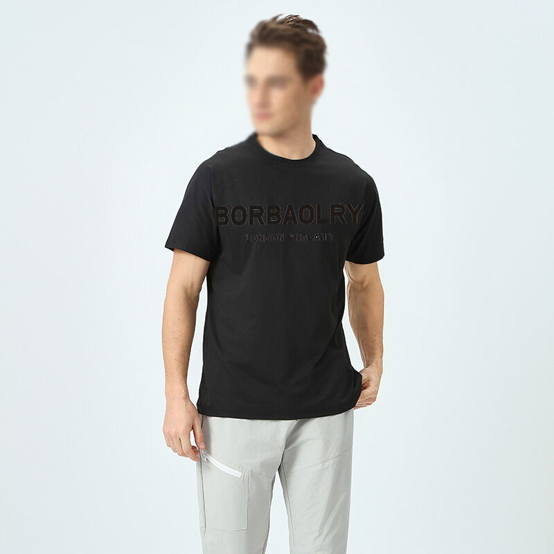 تي شيرت رجالي عالي الجودة بستايل هاي ستريت واسع وقصة قصيرة مطاطية برسومات، أساسيات الصيف