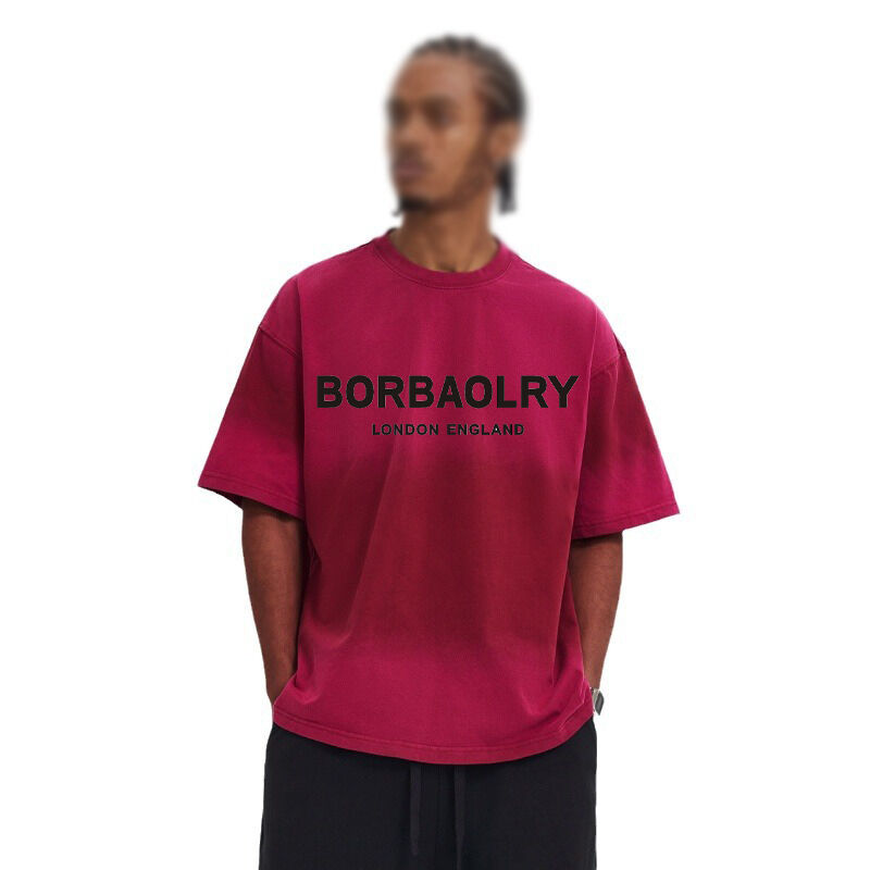 العلامة التجارية للأزياء قميص للرجال المصمم قميص القطن الفاخر للخارج مطبوع الرقبة المستديرة القميص القصير القميص العادي