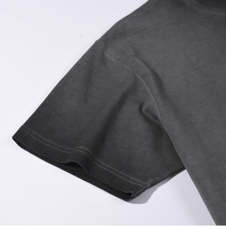 قميص رجالي ساخن حسب الطلب غسل للقيام بأسلوب قديم قميص كبير الحجم شعار مخصص طباعة الأزياء العادية قميص ذو أكمام قصيرة