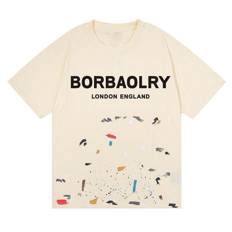 معرض قمصان رجالية مخصصة مغسولة بالحمض، ملابس الشارع، طلاء جرافيتي، قطن، بيع بالجملة، نمط صلب محبوك