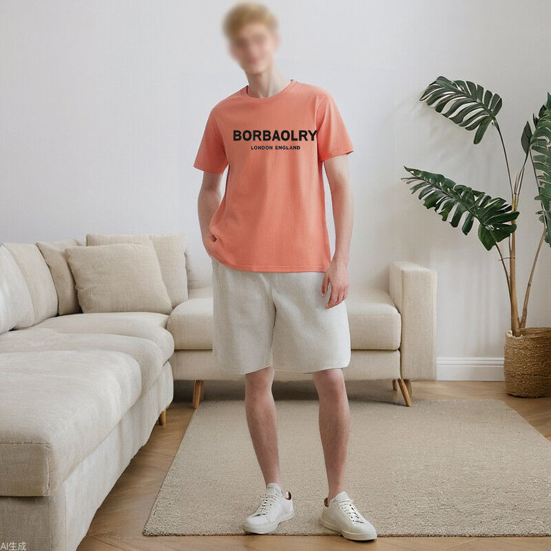 قميص طباعة مخصصة عالية الجودة الجملة قميص مخصص للرجال 220gsm قميص عادي فارغ قميص القطن للرجال