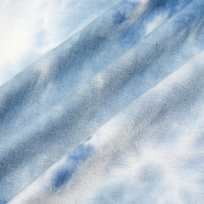 تي شيرت رجالي جديد عالي الجودة بتصميم INS وياقة دائرية، قطن كبير الحجم مصبوغ بالربط، ملابس شارع ثقيلة مخصصة