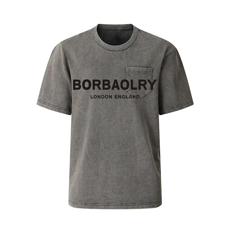 تي شيرت رجالي أسود كبير الحجم مطبوع عليه طابع عتيق للجنسين للبيع بالجملة