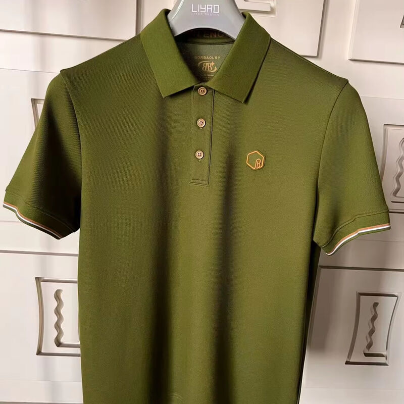 قمصان بولو رجالي فاخرة بياقة كلاسيكية، تشكيلة ملونة، تفاصيل رائعة، شعار سيليكون محكم، قميص بولو رجالي عالي الجودة