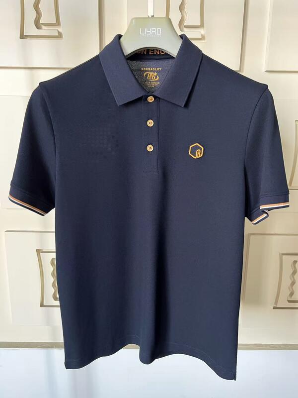 قمصان بولو رجالي فاخرة بياقة كلاسيكية، تشكيلة ملونة، تفاصيل رائعة، شعار سيليكون محكم، قميص بولو رجالي عالي الجودة