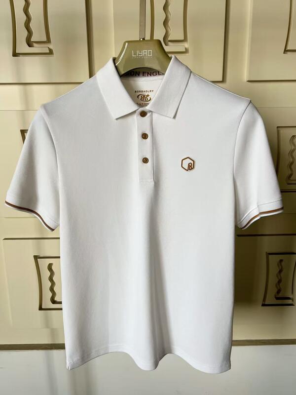 قمصان بولو رجالي فاخرة بياقة كلاسيكية، تشكيلة ملونة، تفاصيل رائعة، شعار سيليكون محكم، قميص بولو رجالي عالي الجودة