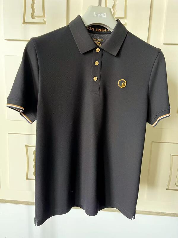 قمصان بولو رجالي فاخرة بياقة كلاسيكية، تشكيلة ملونة، تفاصيل رائعة، شعار سيليكون محكم، قميص بولو رجالي عالي الجودة