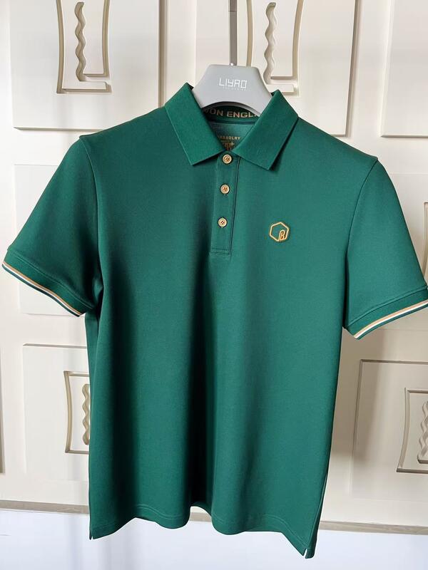 قمصان بولو رجالي فاخرة بياقة كلاسيكية، تشكيلة ملونة، تفاصيل رائعة، شعار سيليكون محكم، قميص بولو رجالي عالي الجودة