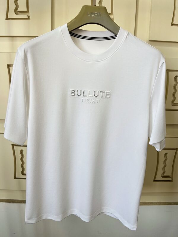 قميص الطاقم الفاخر الرقبة الطباعة شعار التصميم يتبنى عملية النسيج الأصلي النقاش بالإضافة إلى الحرارة - نقل الفينيل عملية OEM / ODM