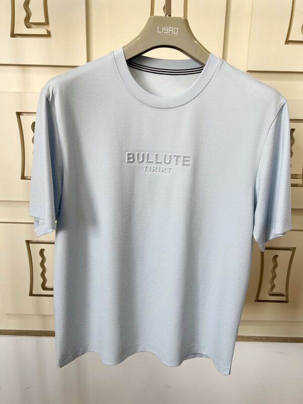 قميص الطاقم الفاخر الرقبة الطباعة شعار التصميم يتبنى عملية النسيج الأصلي النقاش بالإضافة إلى الحرارة - نقل الفينيل عملية OEM / ODM