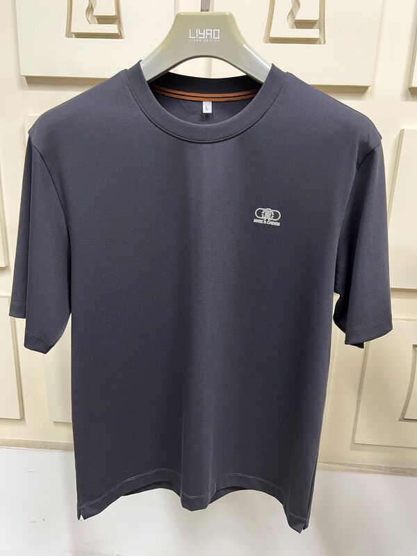 تيشيرتات رجالي قصيرة الأكمام بطباعة بسيطة، تيشيرتات أساسية رجالي بلون سادة