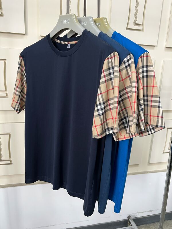 ملابس الرجال ذات الأكمام المزخرفة المميزة ، رقبة الطاقم المتناسبة ، قطن عالي الجودة