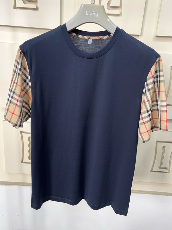 ملابس الرجال ذات الأكمام المزخرفة المميزة ، رقبة الطاقم المتناسبة ، قطن عالي الجودة