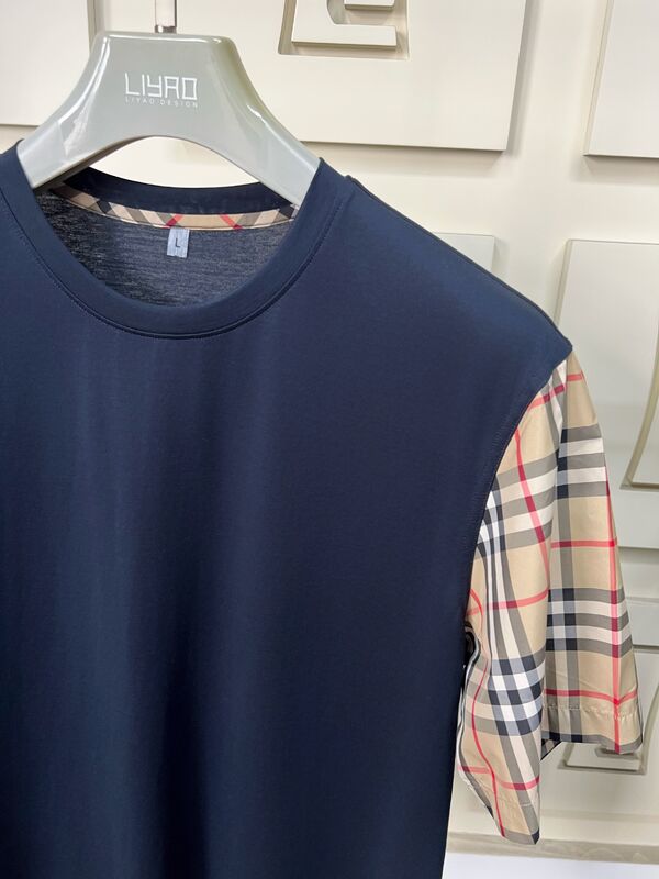 ملابس الرجال ذات الأكمام المزخرفة المميزة ، رقبة الطاقم المتناسبة ، قطن عالي الجودة