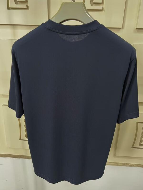 تي شيرت رياضي رجالي سريع الجفاف من نسيج سورونا، قميص رياضي مسامي مع تطريز وطباعة مخصصة، تصميم سادة صلب