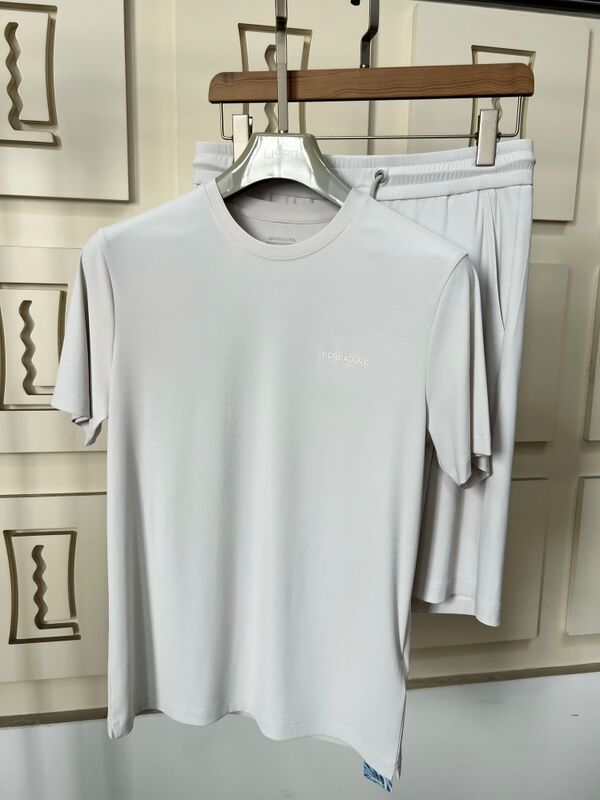 عرض ساخن طقم رجالي صيفي بولو بأكمام قصيرة خفيف الوزن قابل للتنفس من نسيج بوليستر/قطن