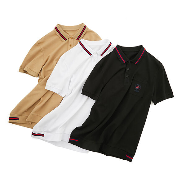 الخياطة الرائعة الصديقة للبشرة البيضاء السوداء الأساسية القطن القمصان البولو البسيطة الرجال مع شعار مخصص