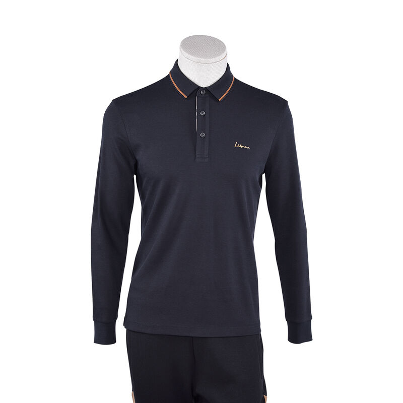 لون مخصص حجم شعار عادي مضاد للفحص القميص المميز المصمم رجال قميص بولو صنع الأعمال القميص بولو ذو الأكمام الطويلة