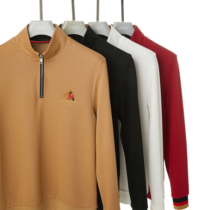 تي شيرت بولو مخصص بأكمام كاملة، تي شيرت بولو رجالي، قمصان بولو بشعار مخصص، ياقة واقفة بأكمام طويلة، قميص عمل