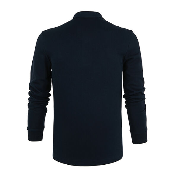 قميص بولو احترافي رجالي بأكمام طويلة مقاوم للتجعد عالي الجودة للعمل قطن يسمح بمرور الهواء وجاف مطرز