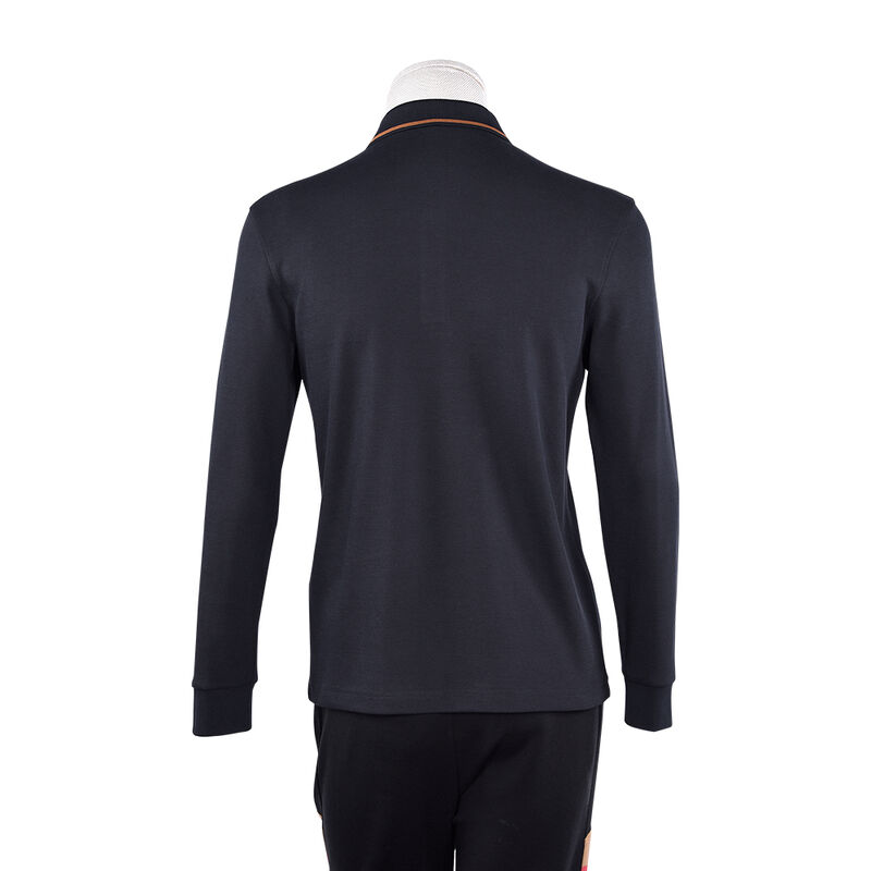 خيار جيد قميص بولو ذو أكمام كاملة مريحة قميص بولو فريدة من نوعها الرجال القطن