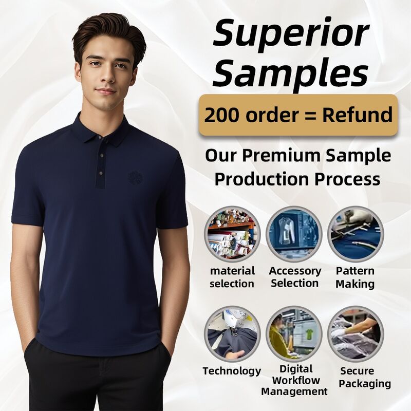 تيشيرت بولو رجالي بأكمام قصيرة بتصميم مخصص بشعار جديد وملائم للأعمال