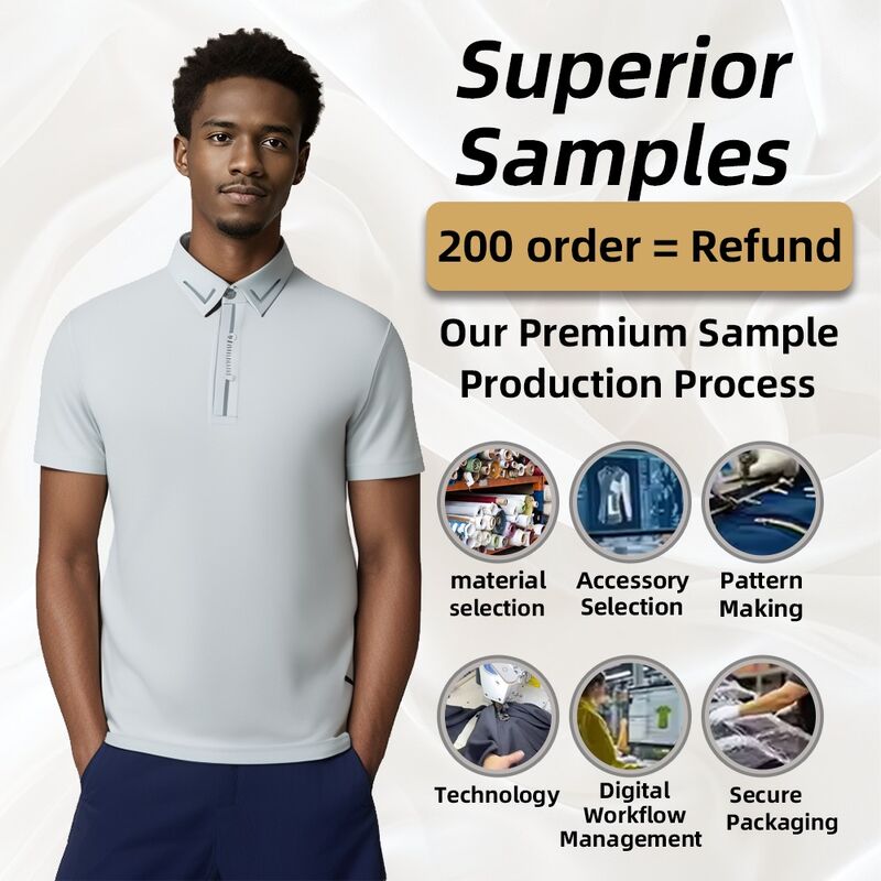 تصميم شعار مخصص، قميص بولو أبيض وأسود عالي الجودة سريع الجفاف للرجال