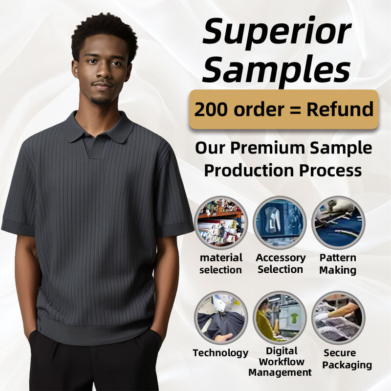 ملابس قميص بولو للرجال حسب الطلب مع أكمام قصيرة المال القديم والاتجاه الجديد الصيف القطن العقدة سترة بسيطة معقودة قميص