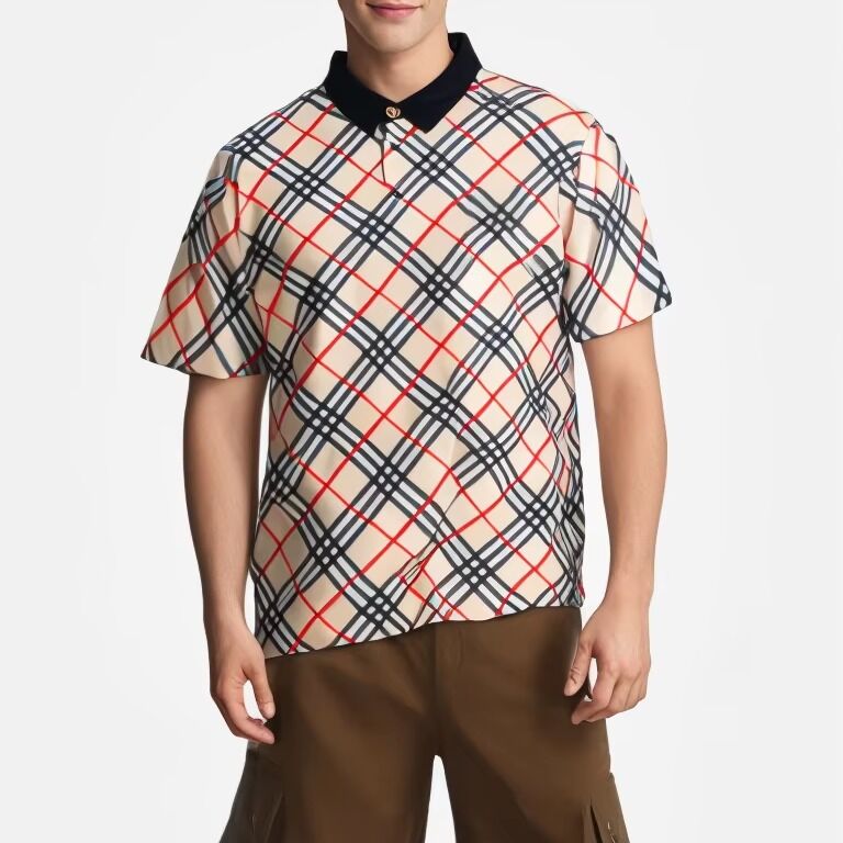 ملابس الرجال قميص للرجال القطن قميص ذو أكمام قصيرة قميص بولو صيفي للرجال