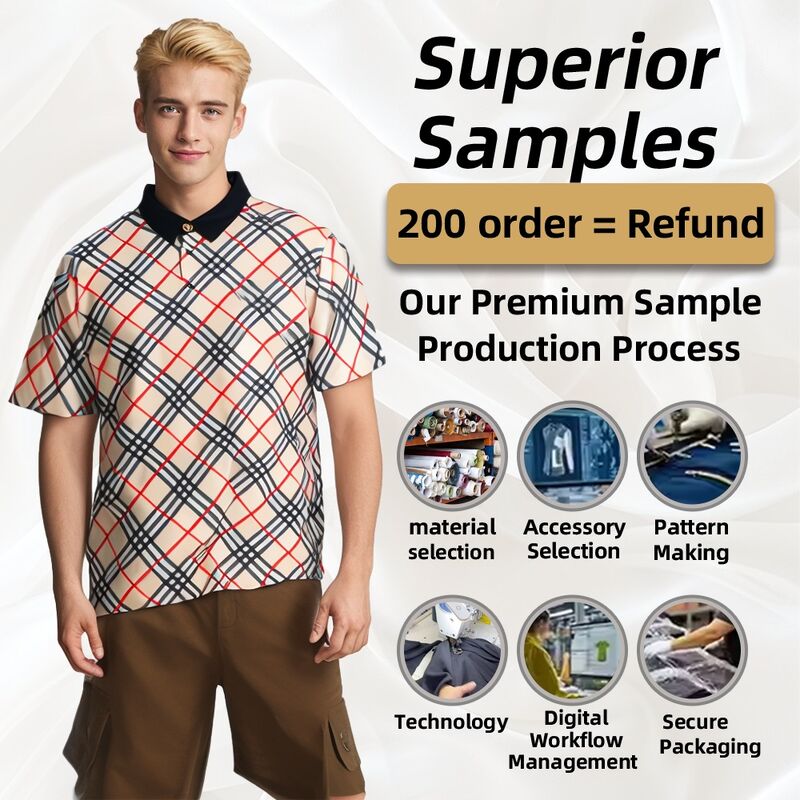 ملابس الرجال قميص للرجال القطن قميص ذو أكمام قصيرة قميص بولو صيفي للرجال
